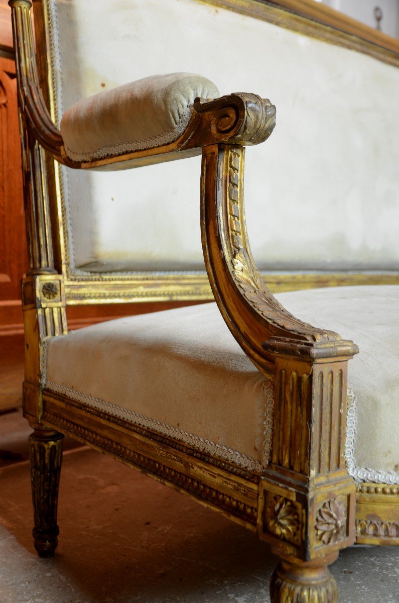 Louis XVI Style Sofa. Napoleon III Period.-photo-4