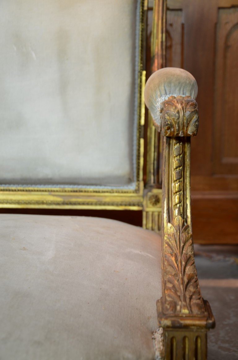 Louis XVI Style Sofa. Napoleon III Period.-photo-2