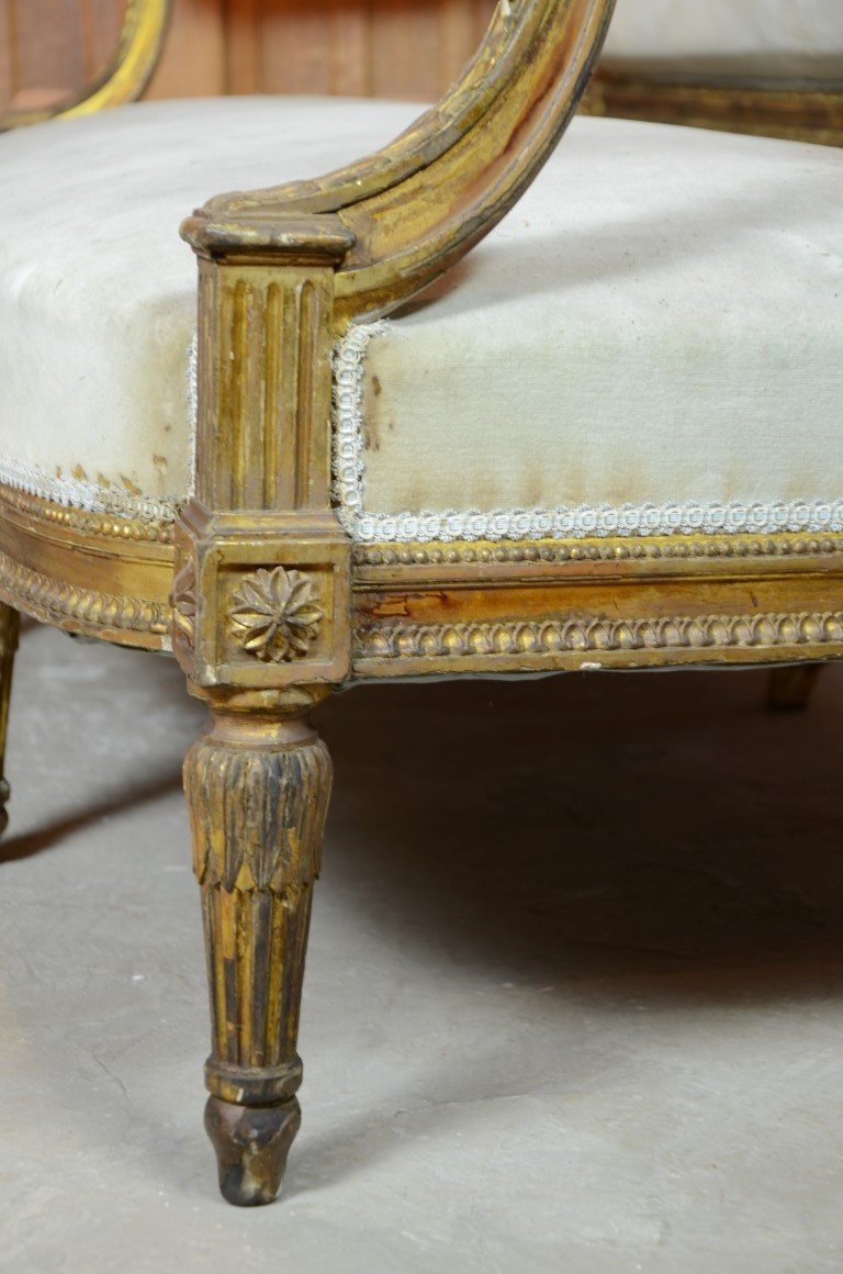 Louis XVI Style Sofa. Napoleon III Period.-photo-6