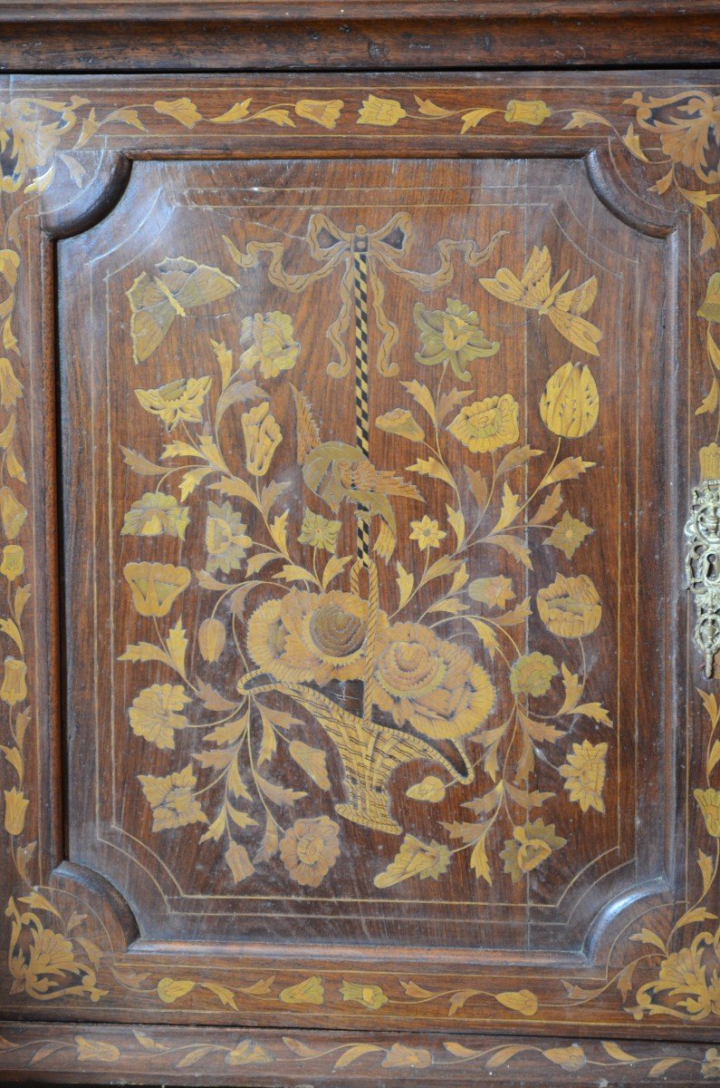 Dutch Marquetry Display Case. Early 19th Century.-photo-2