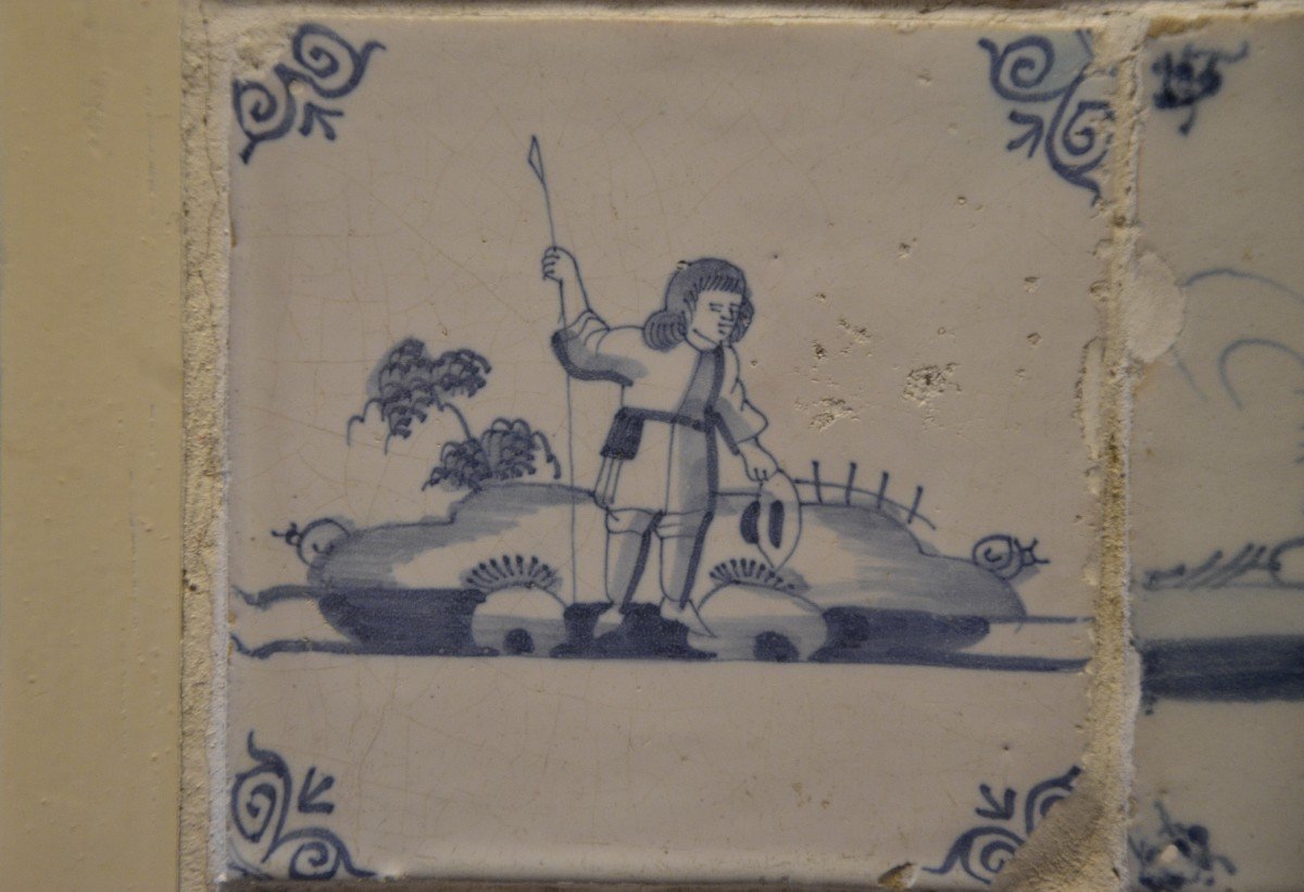 Four Tiles. Lille. Eighteenth Century.-photo-2