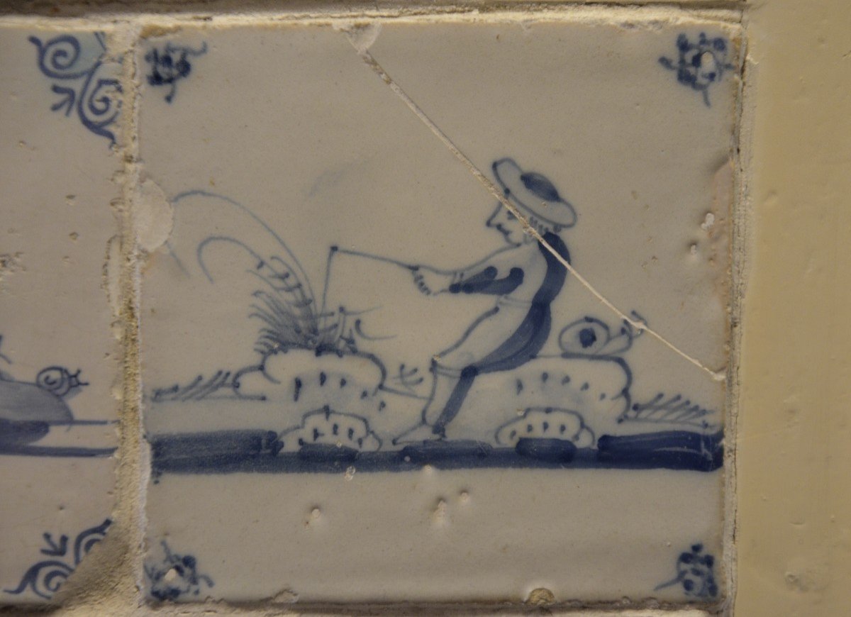 Four Tiles. Lille. Eighteenth Century.-photo-1