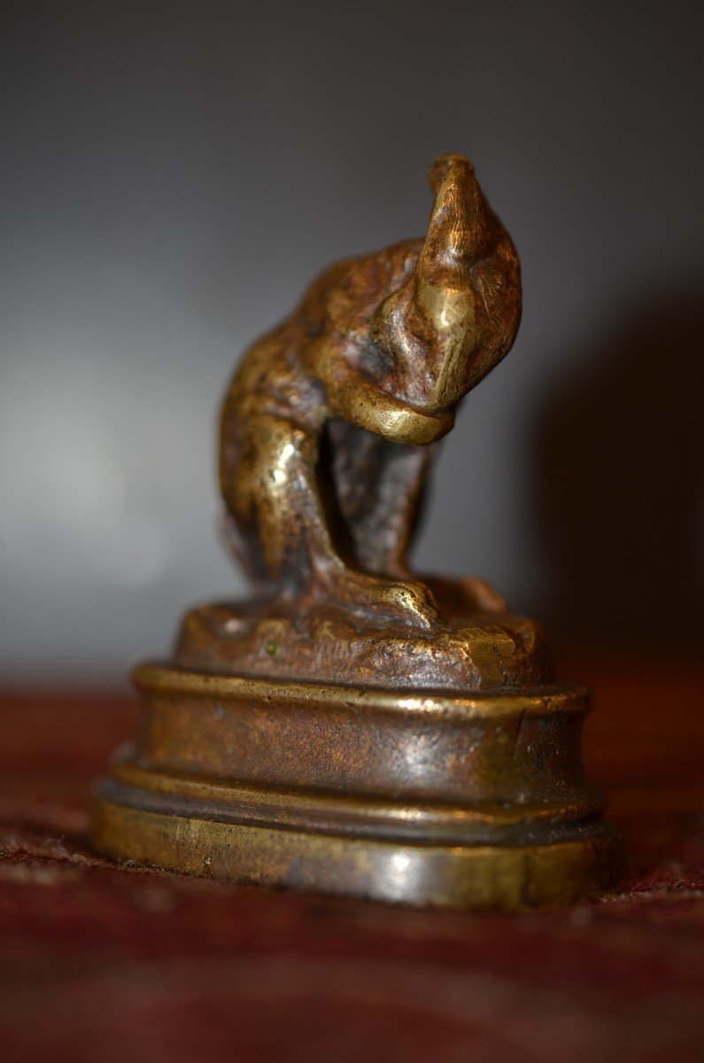 Isidore Jules Bonheur: Lapin en bronze.-photo-2