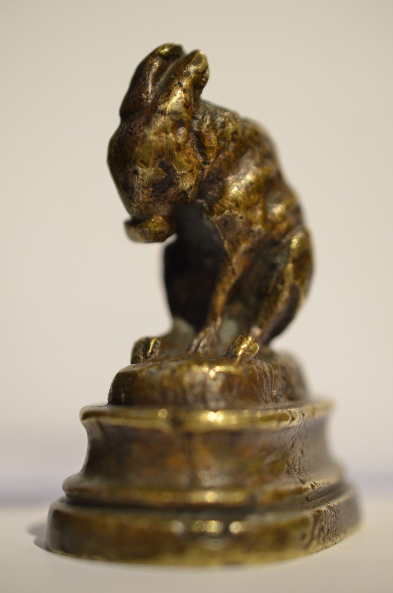 Isidore Jules Bonheur: Bronze Rabbit.-photo-3