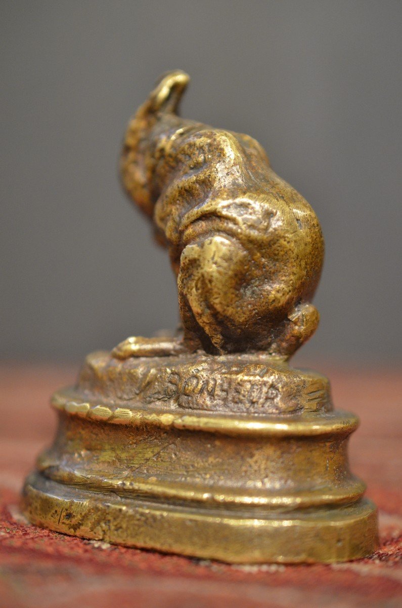 Isidore Jules Bonheur: Bronze Rabbit.-photo-3