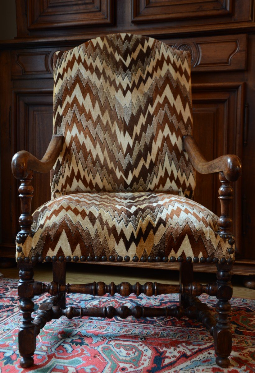 Louis XIV Period Armchair.-photo-3