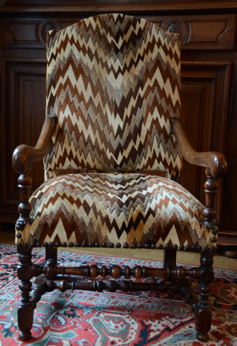 Louis XIV Period Armchair.-photo-6