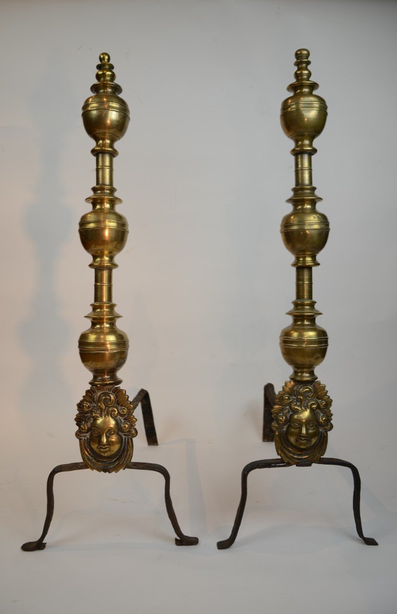 Pair Of Andirons. Italy. Sixteenth Century.