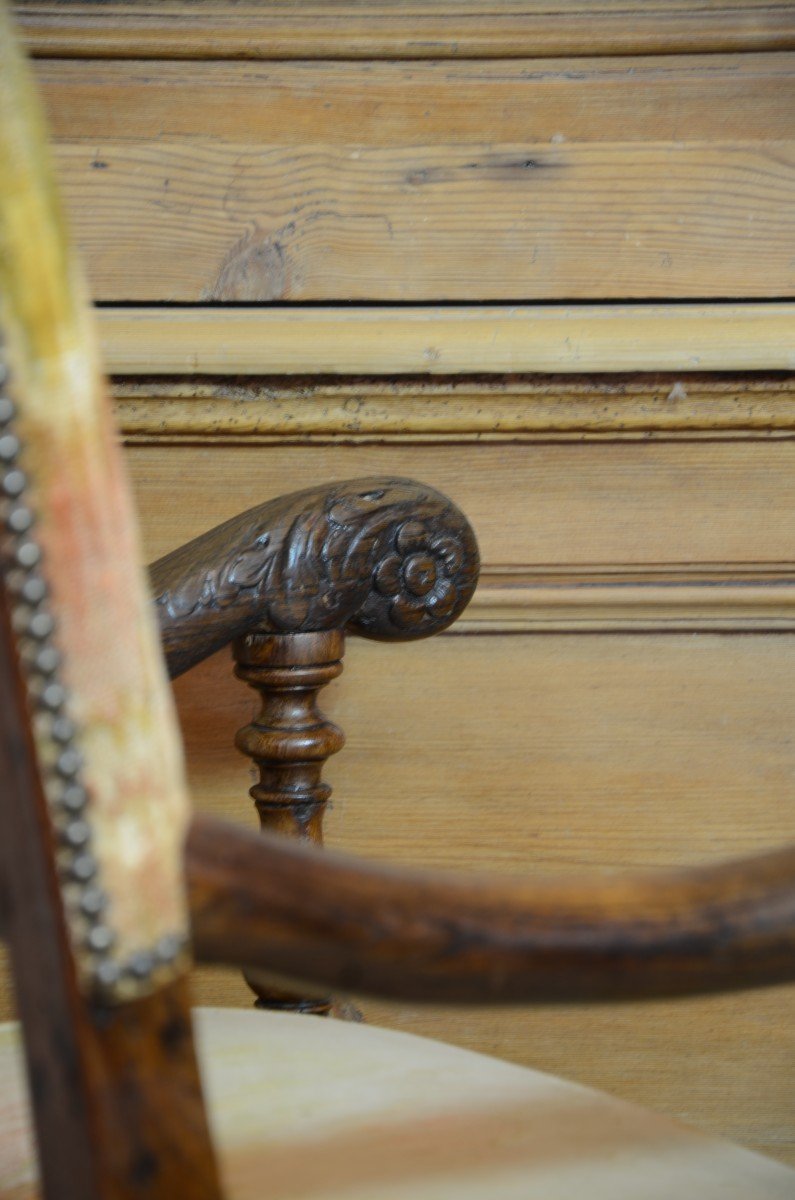 Louis XIII Period Arm Chair.-photo-5