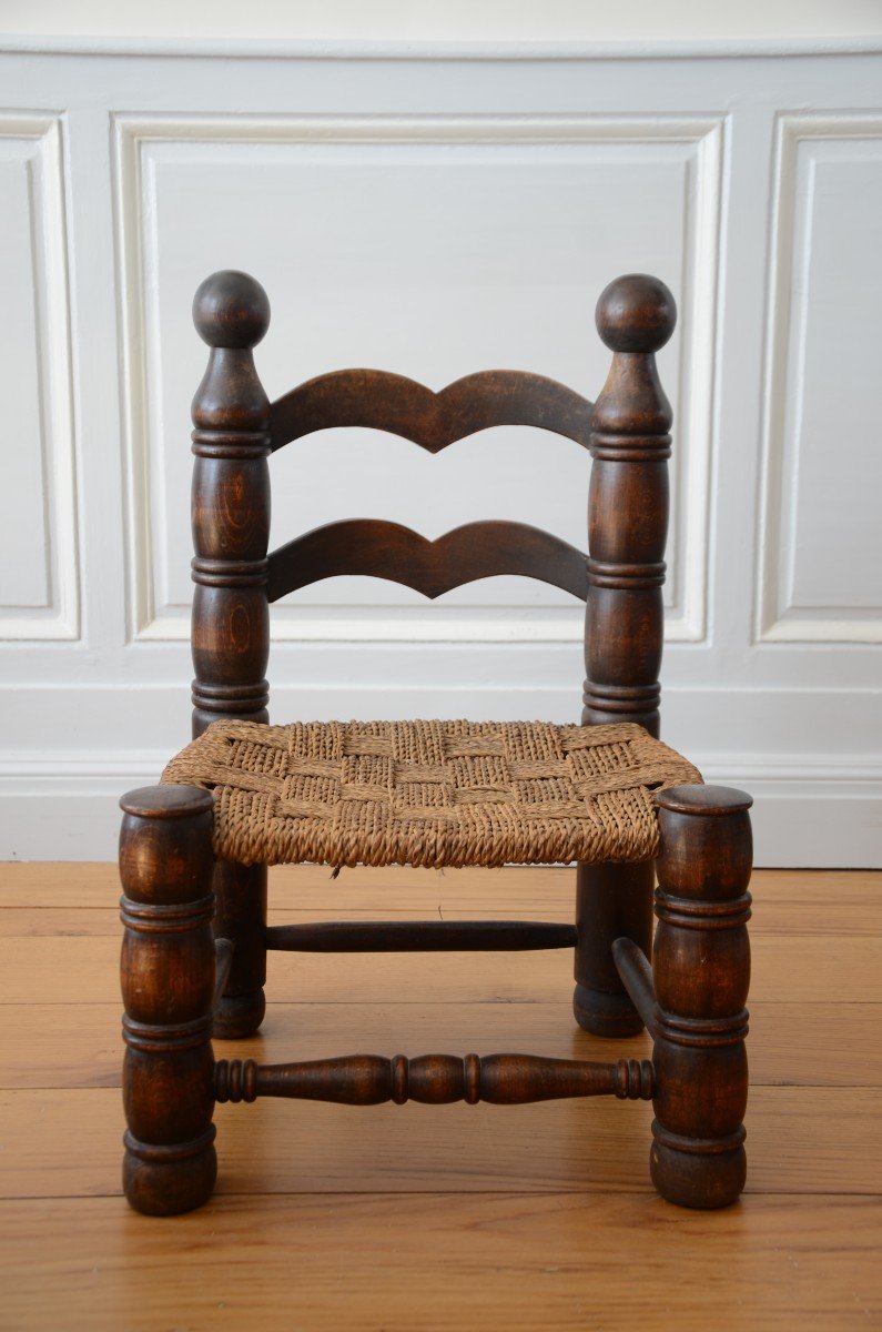 Pair Of Low Chairs And Table. Around 1930.-photo-3