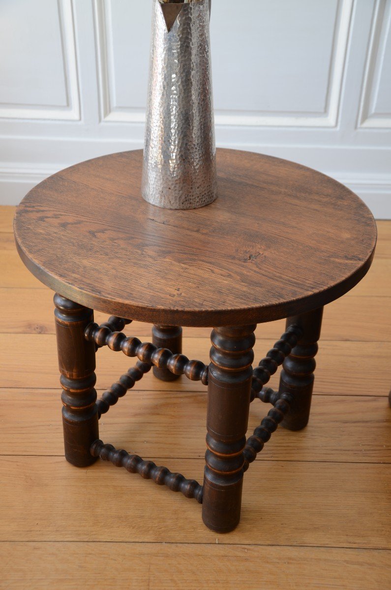 Pair Of Low Chairs And Table. Around 1930.-photo-6