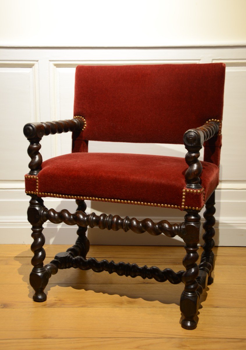 Louis XIII Period Arm Chair.