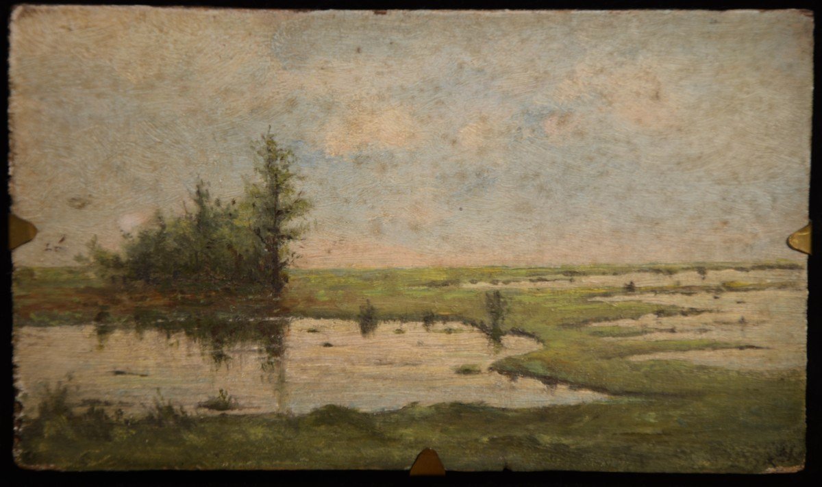 Small Landscape. Nineteenth Century.-photo-2