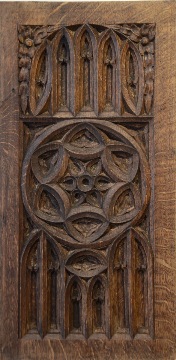 Gothic Panel. Nineteenth Century.-photo-2