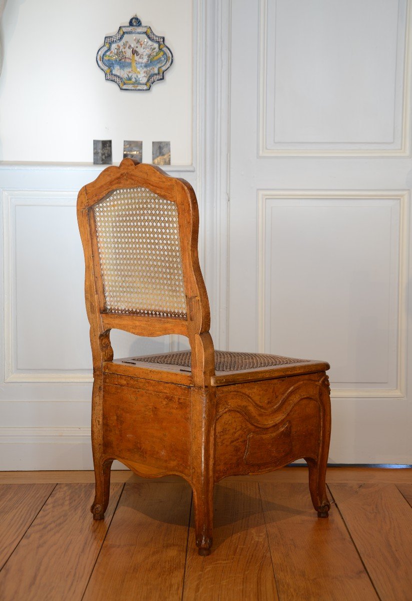 Chaise de commodité d'époque Louis XV.-photo-4