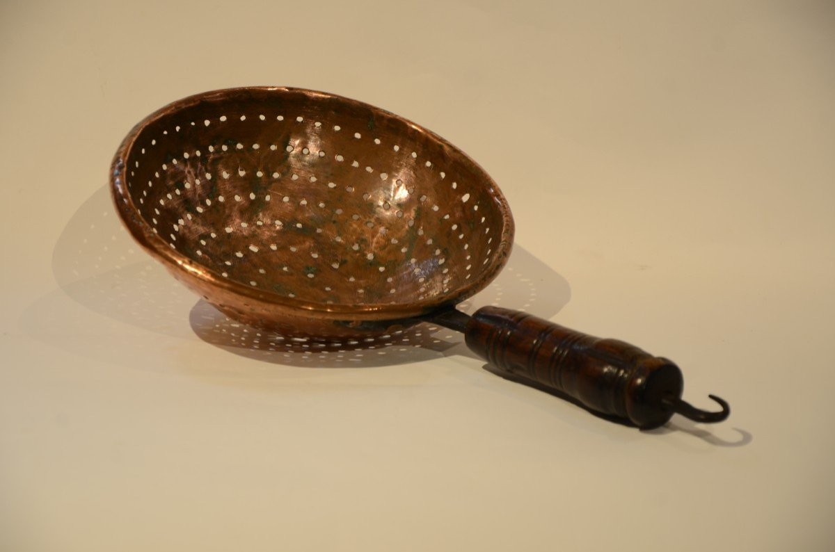 Copper Strainer. Eighteenth Century.