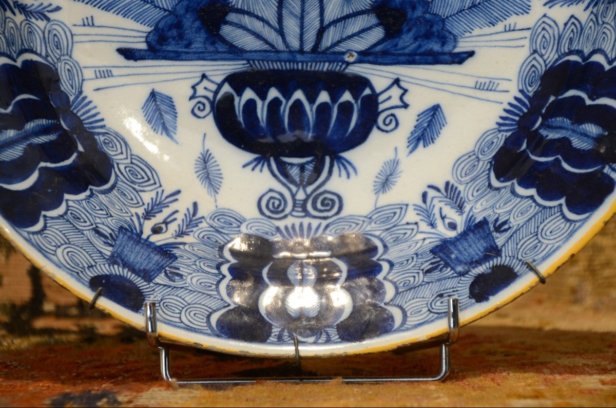 Delft Earthenware Dish. First Half Of The Eighteenth Century.-photo-2