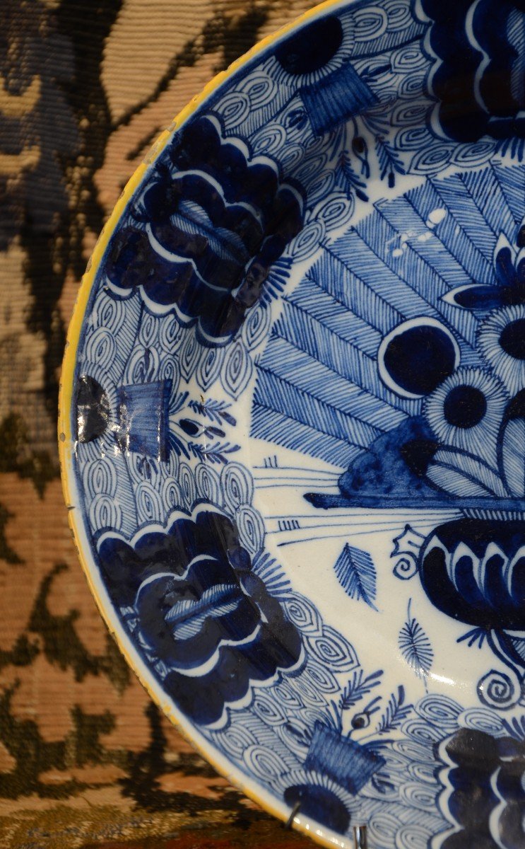 Delft Earthenware Dish. First Half Of The Eighteenth Century.-photo-3