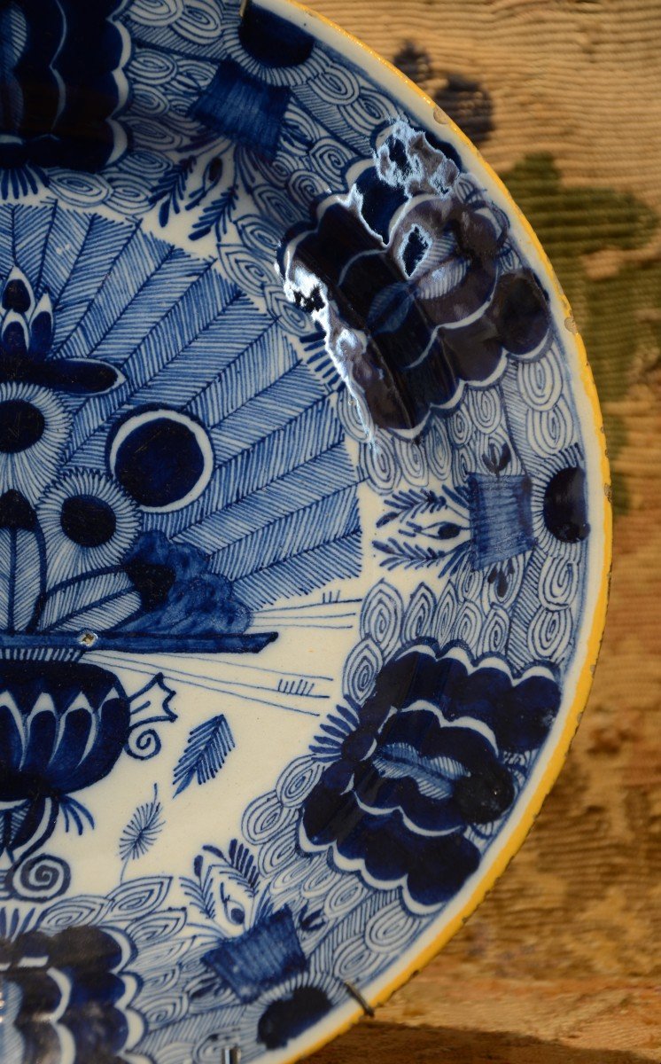 Delft Earthenware Dish. First Half Of The Eighteenth Century.-photo-4