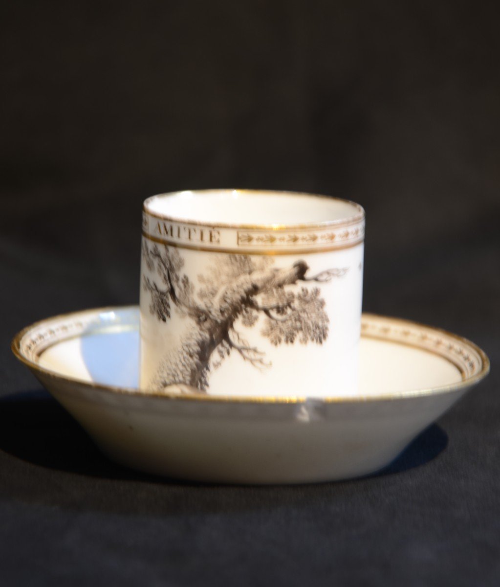 Clignancourt. Cup And Saucer. Eighteenth Century.