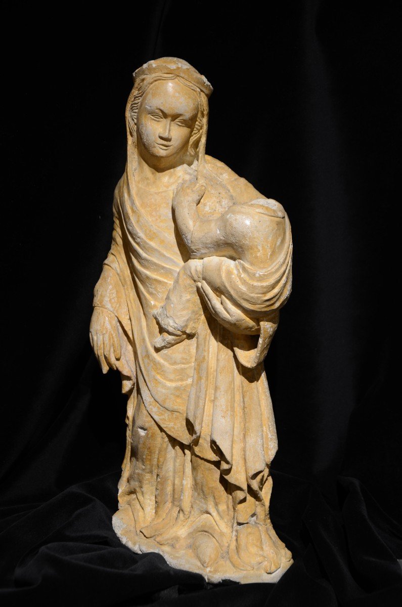 Gothic Virgin And Child. Nineteenth Century.-photo-2