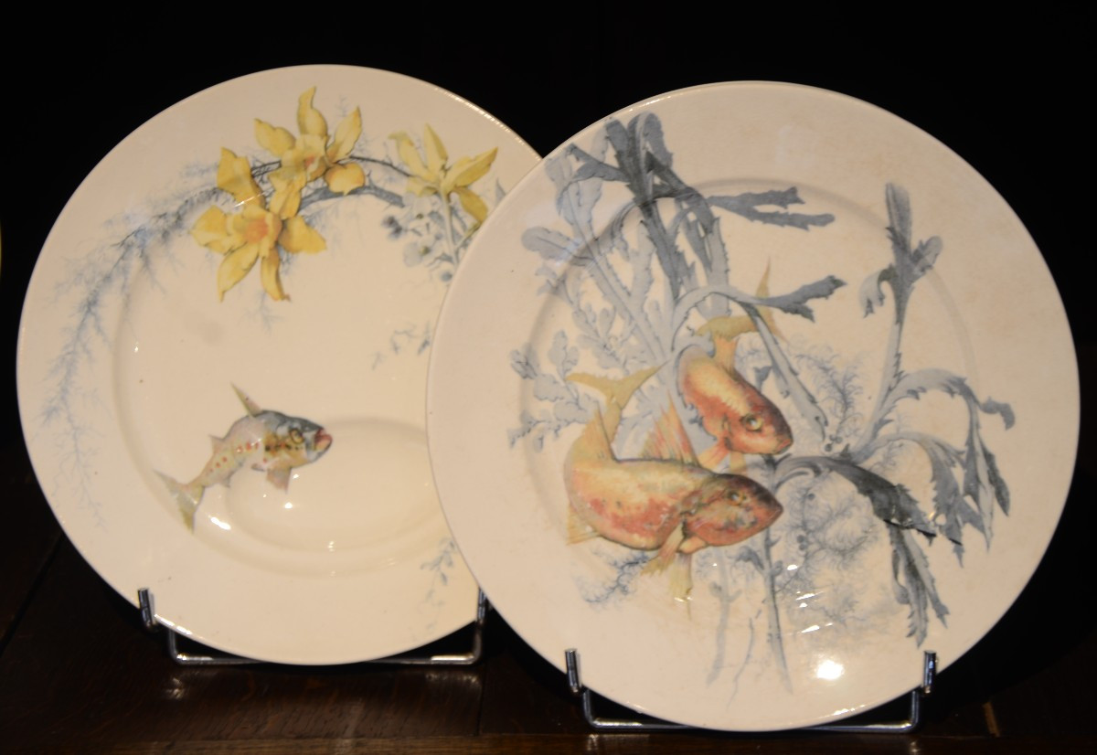 Choisy Le Roi : ensemble de seize assiettes.-photo-3