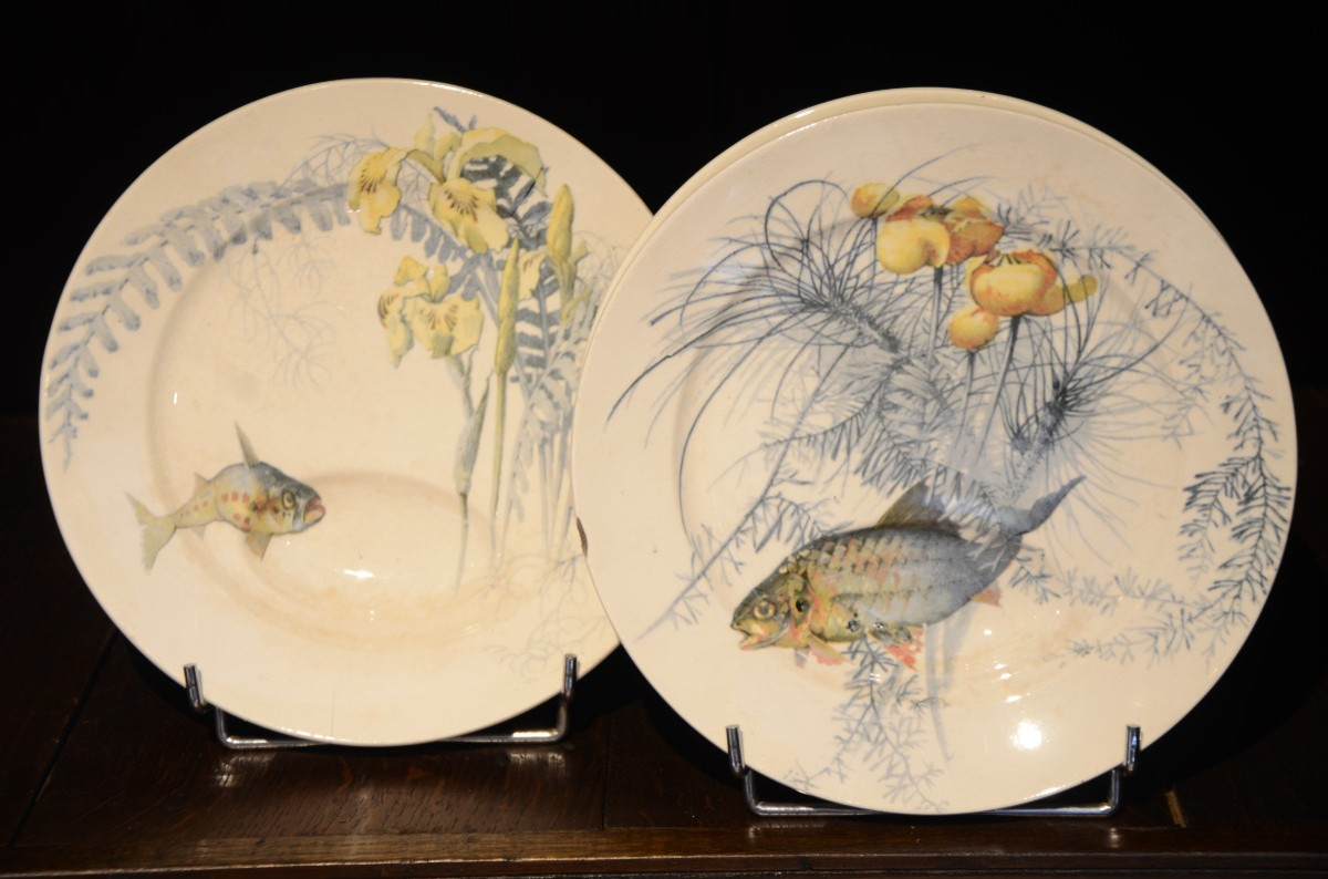 Choisy Le Roi : ensemble de seize assiettes.-photo-4
