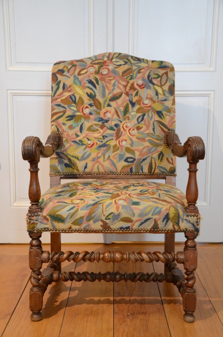 Fauteuil d'époque Louis XIV.-photo-2