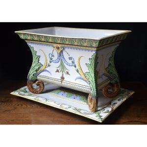 Planter And Its Tray. Nineteenth Century.