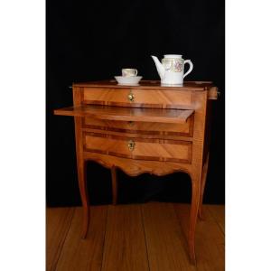 Small Curved Commode From The Louis XV Period.