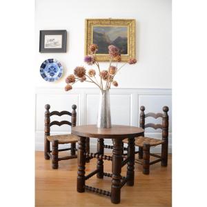 Pair Of Low Chairs And Table. Around 1930.