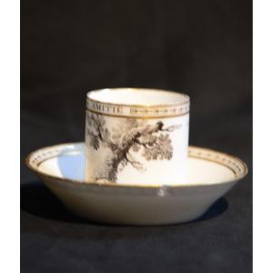 Clignancourt. Cup And Saucer. Eighteenth Century.