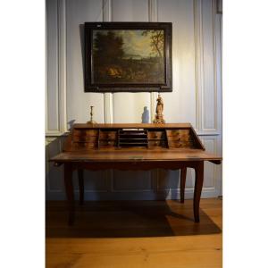 Louis XV Solid Wood Sloping Desk. End Of The Eighteenth, Beginning Of The Nineteenth Century.