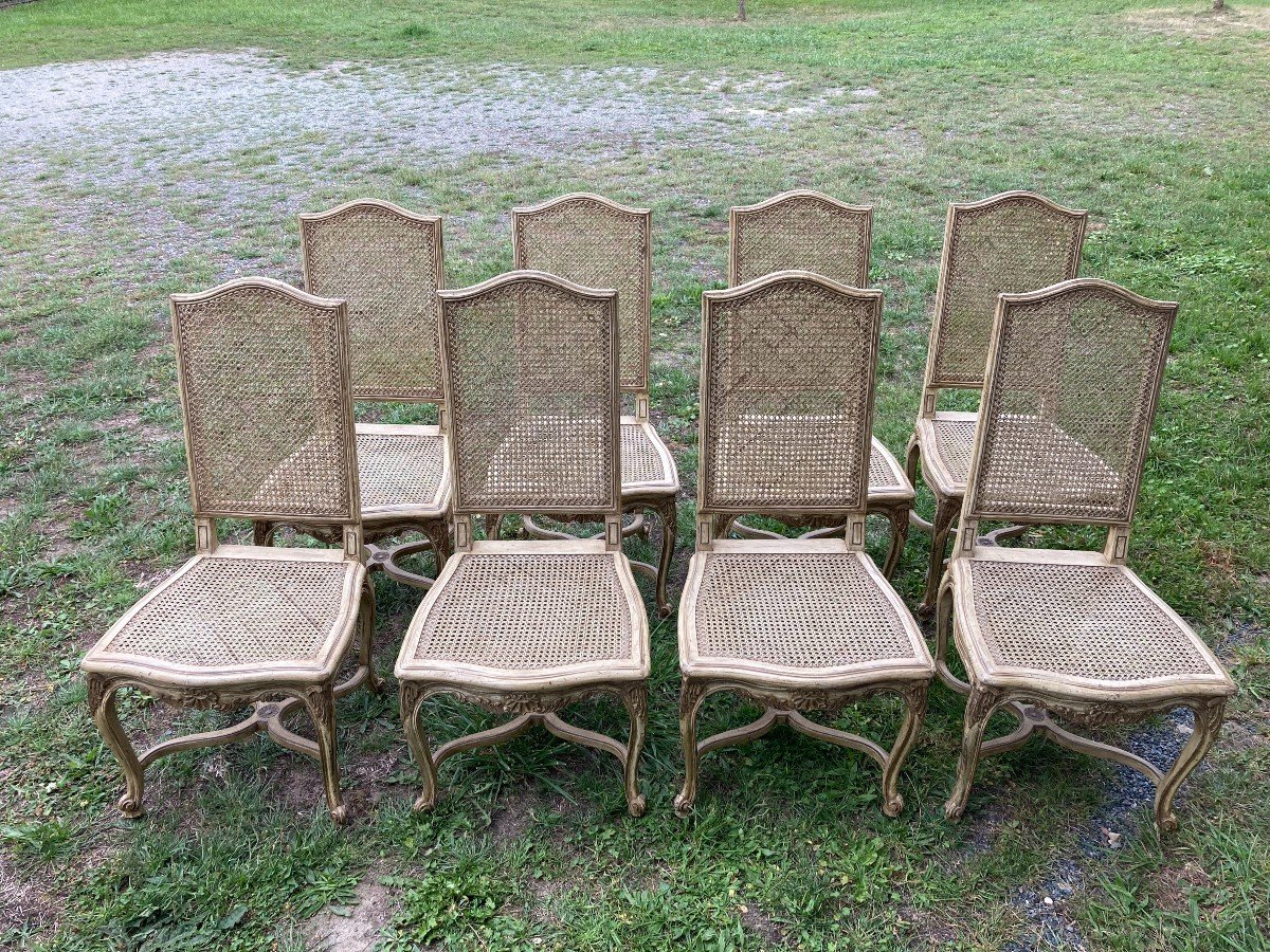 Suite Of Eight Louis XV Chairs