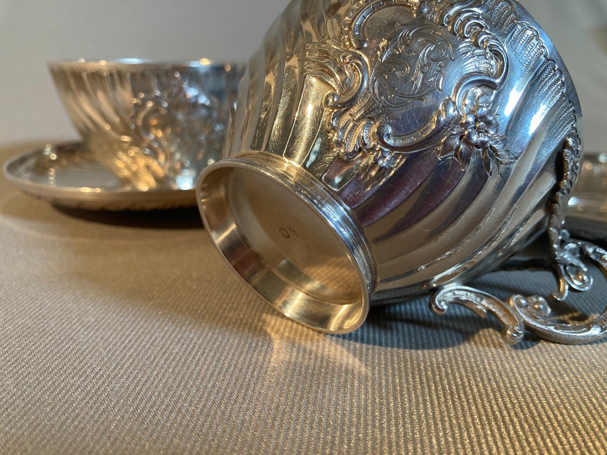 Pair Of Silver Cups / Alphonse Debain 1883-1911-photo-4