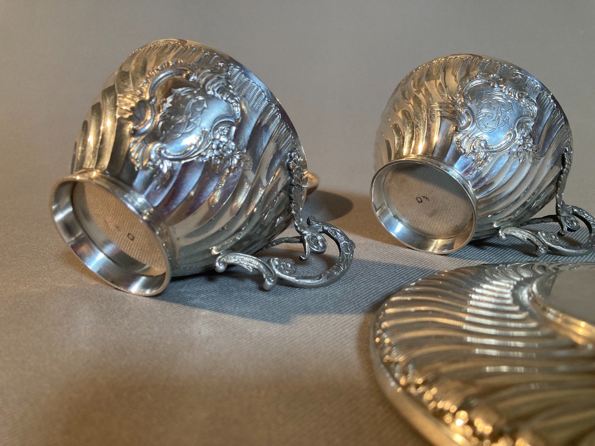 Pair Of Silver Cups / Alphonse Debain 1883-1911-photo-7