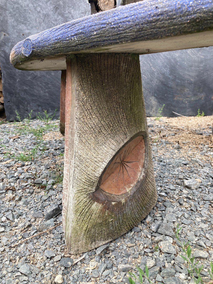 Faux Wood Concrete Garden Furniture-photo-1