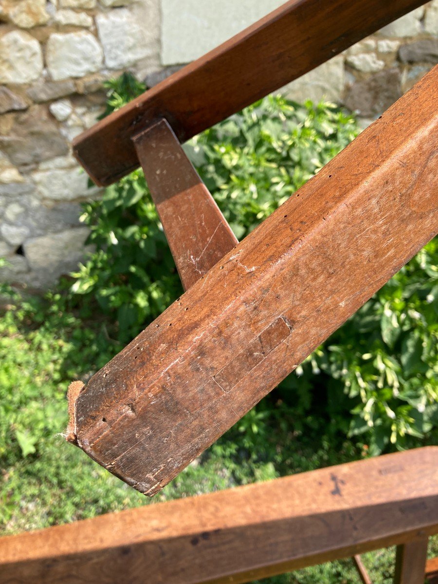 Pair Of 19th Century Fruitwood Benches-photo-3