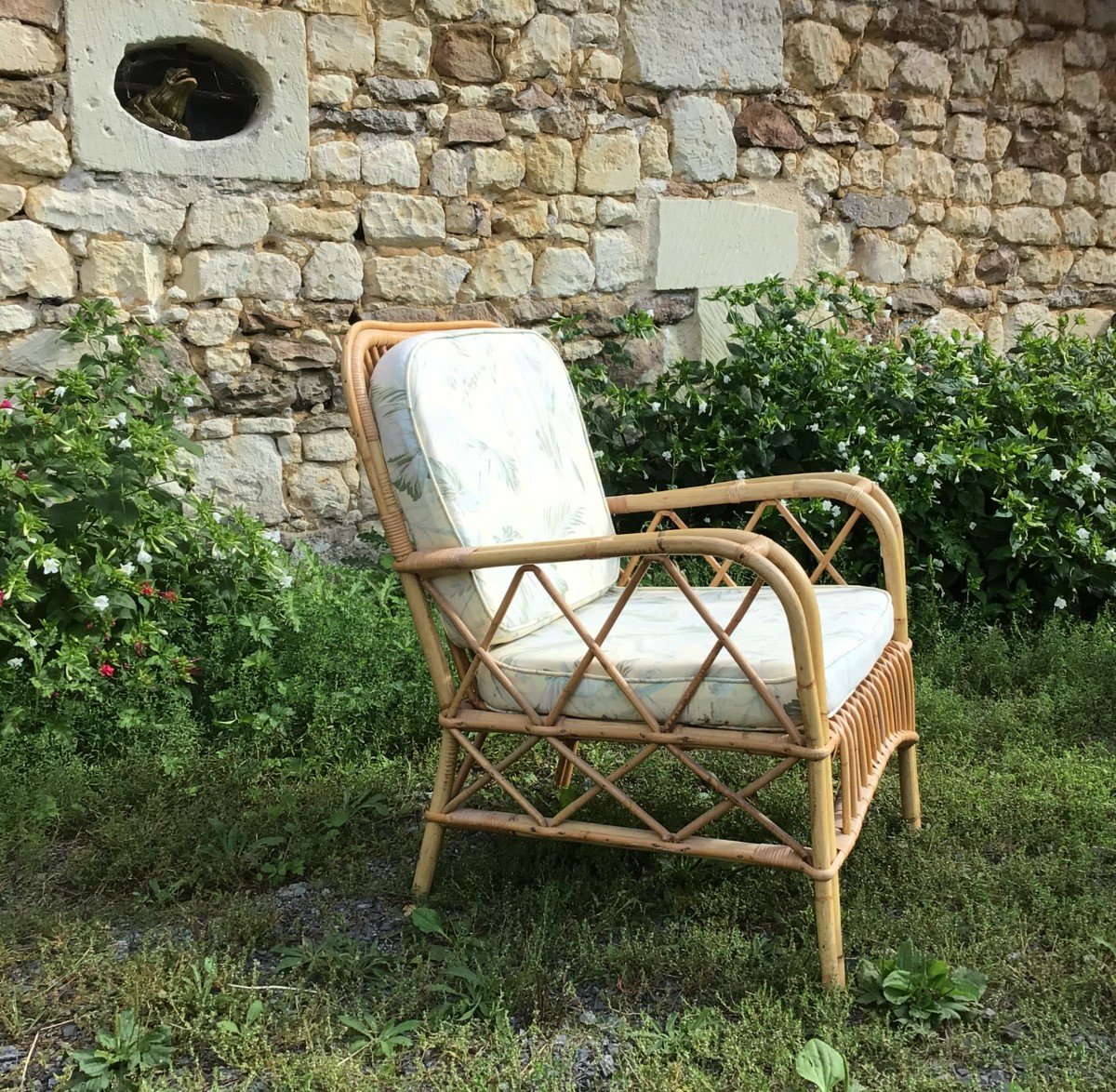 Paire De Fauteuils En Bambou 1970 ou lot de 14 exemplaires.-photo-5