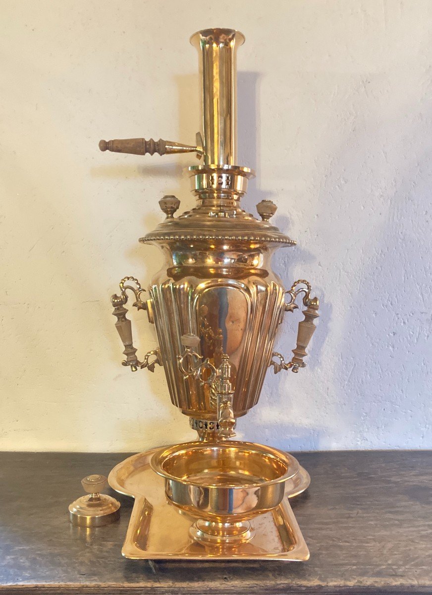 Samovar en tombac Russe XIXème / Vassili Batashev SAMOVAR / Toula