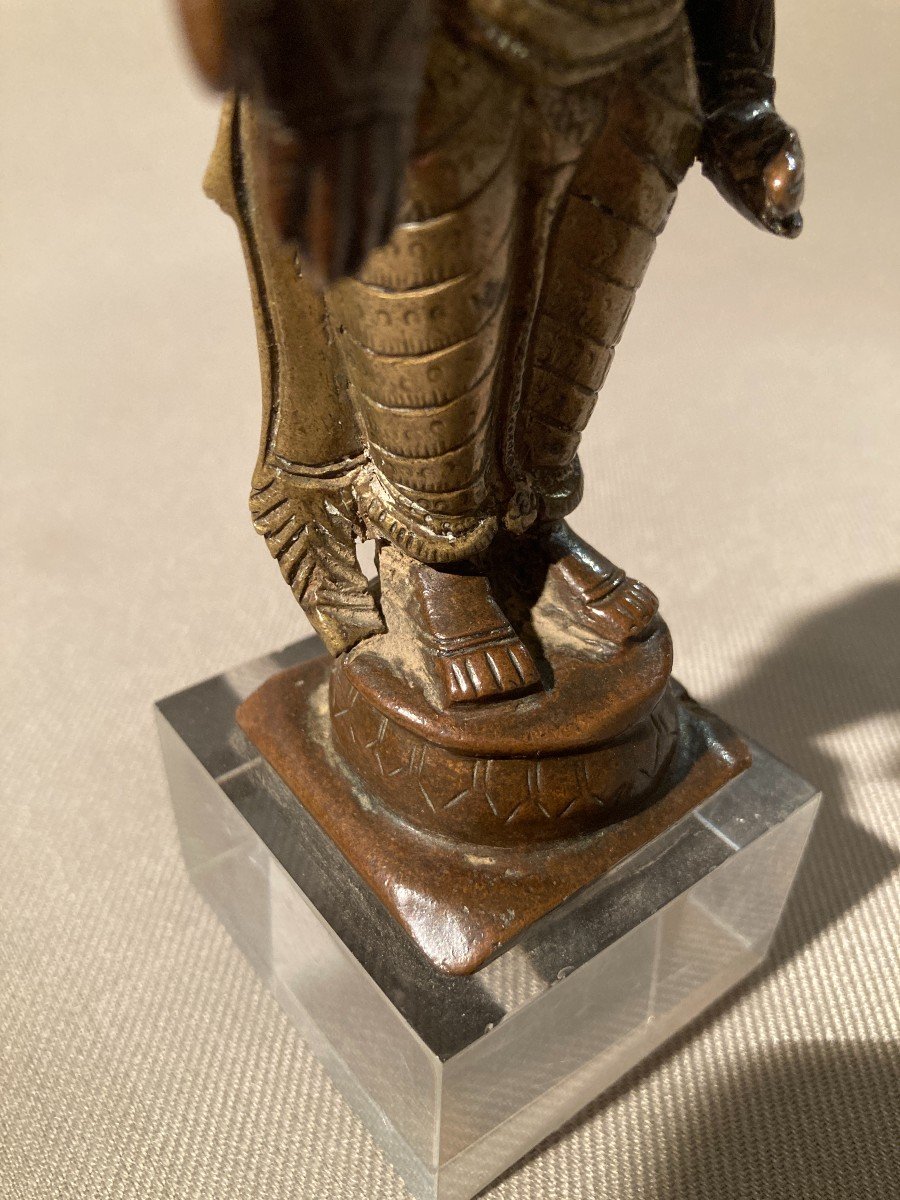 Vishnu, Bronze Ganga Jumna (two-tone) 17th Century-photo-8