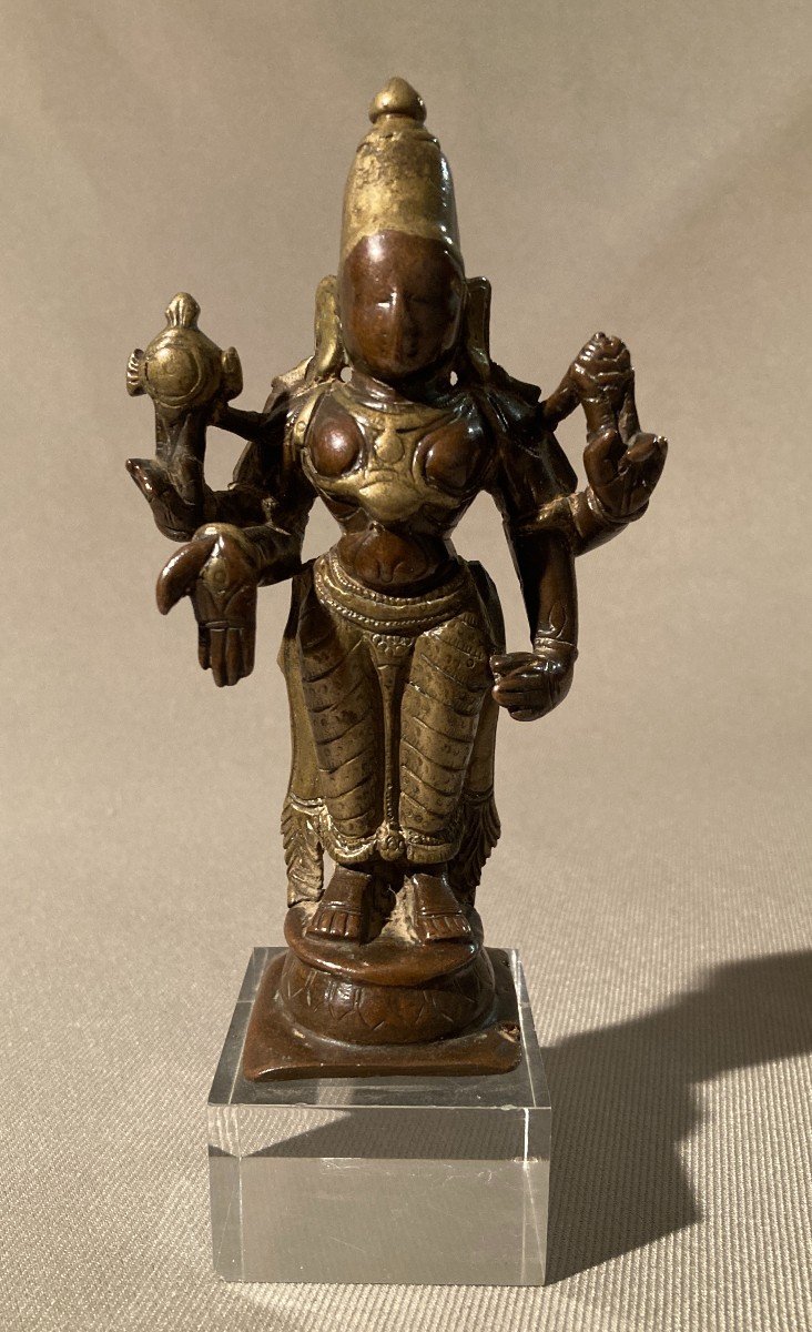 Vishnu, Bronze Ganga Jumna (two-tone) 17th Century