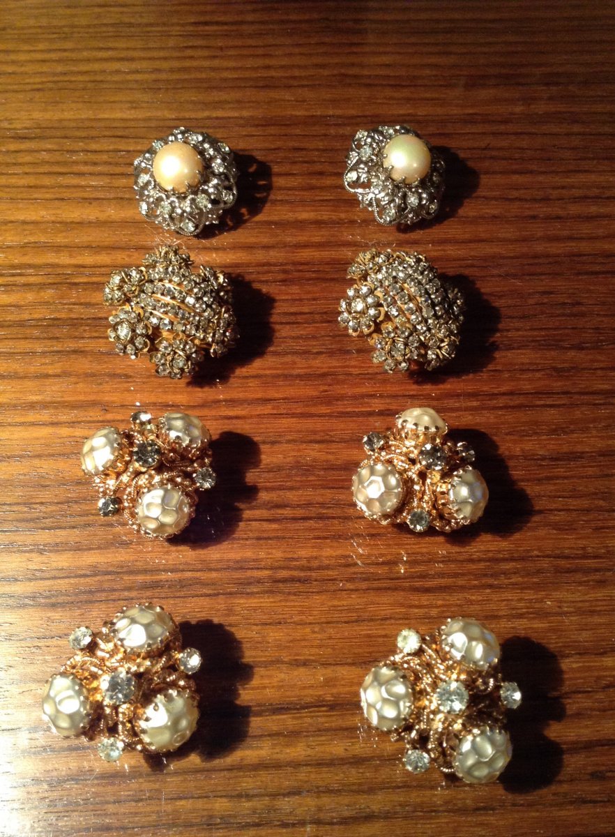 Paire De Boucles d'Oreilles Vintage.-photo-4