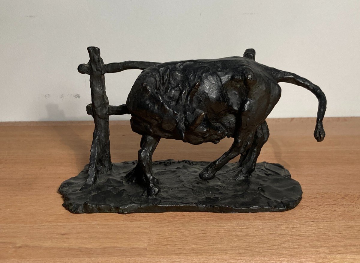 Bronze Cow By Gaston Broquet