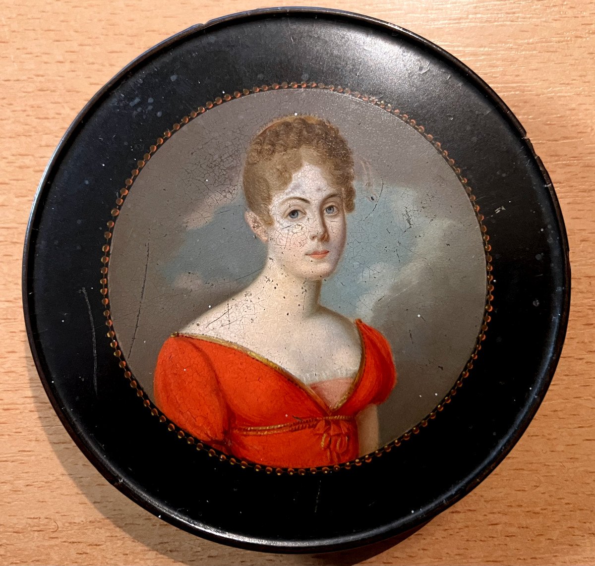 Empire Period Snuffbox In Boiled Cardboard