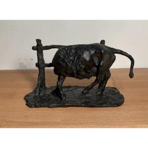 Bronze Cow By Gaston Broquet