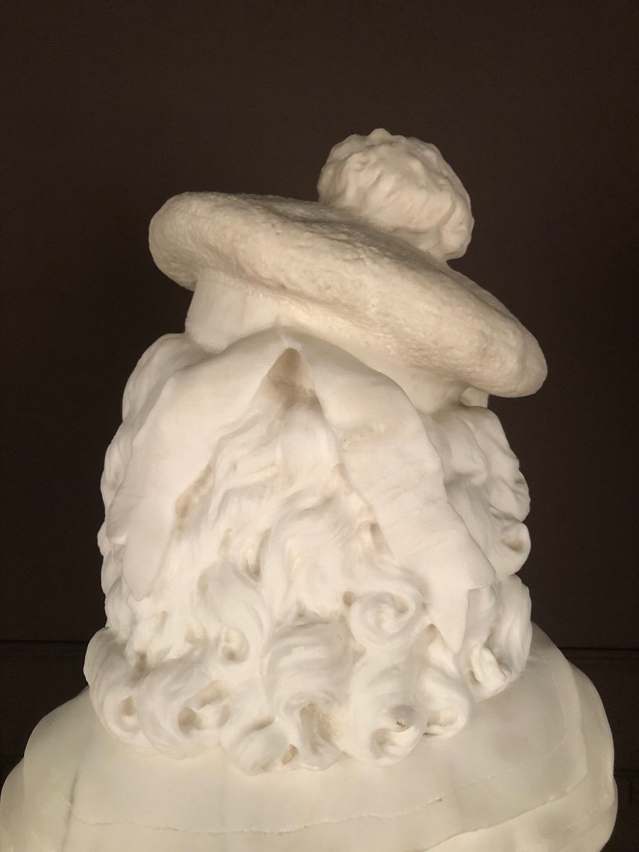 Carrara Marble Bust Of A Sailor-photo-6