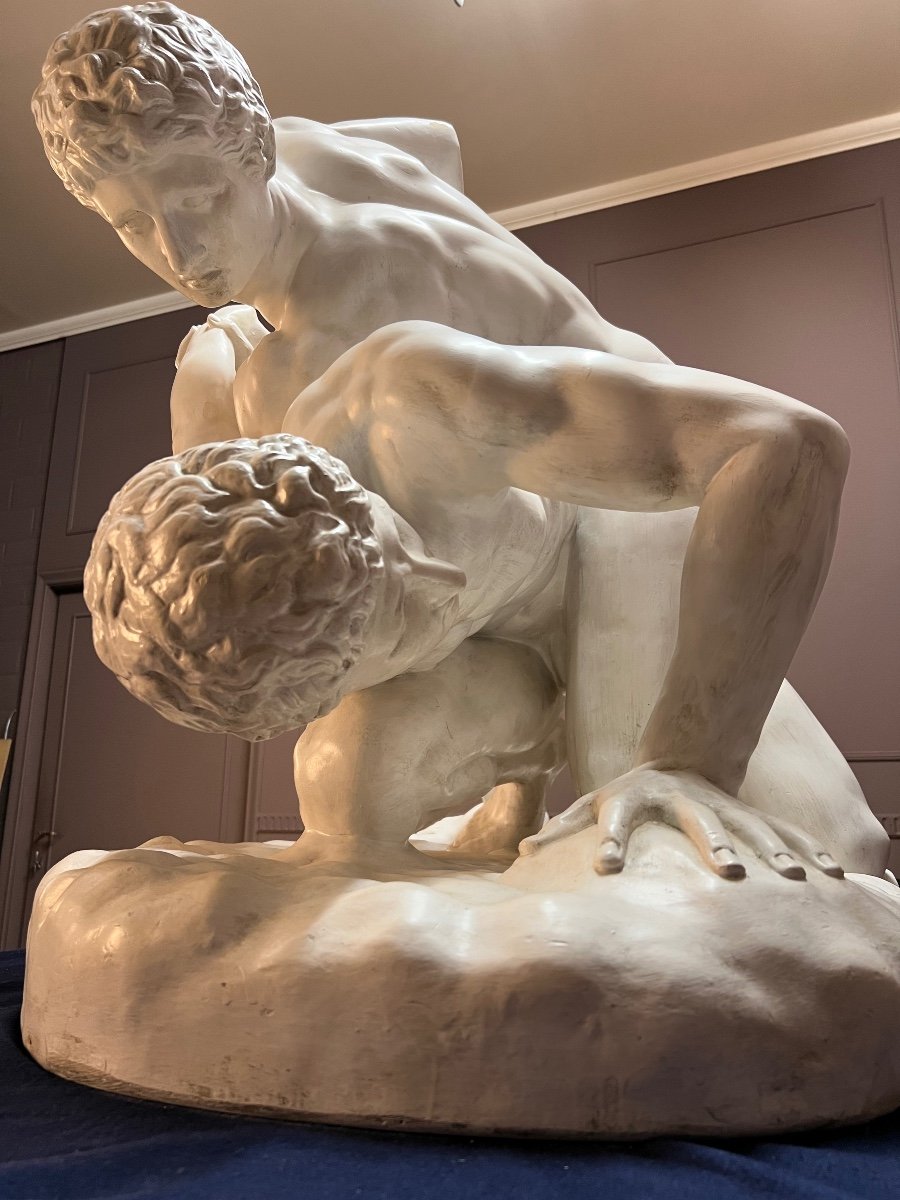 Statue En Plâtre “les Lutteurs” Ateliers De Moulage à Bruxelles-photo-5