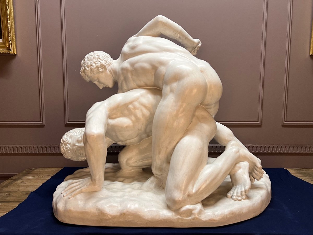 Statue En Plâtre “les Lutteurs” Ateliers De Moulage à Bruxelles