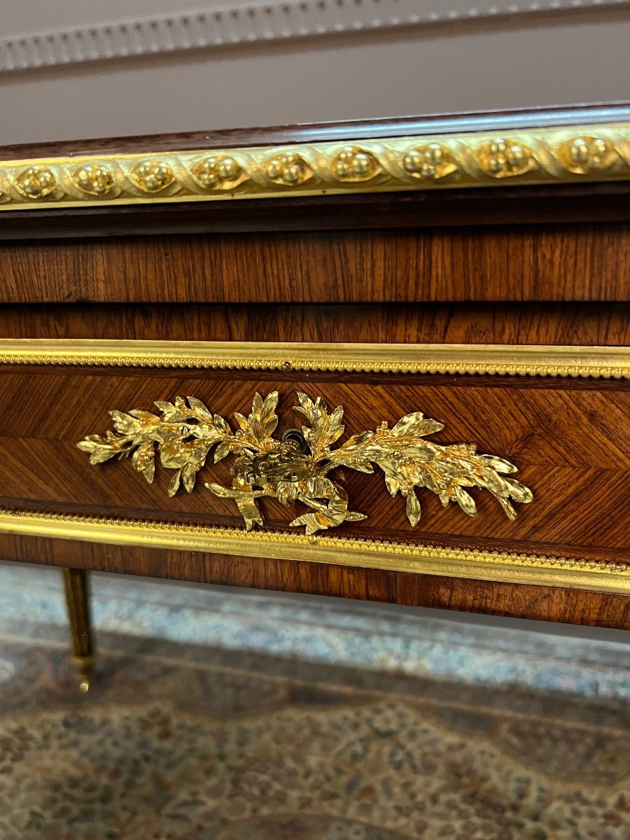 Bureau Plat De Style Louis XVI Estampillé De Grohé à Paris-photo-2